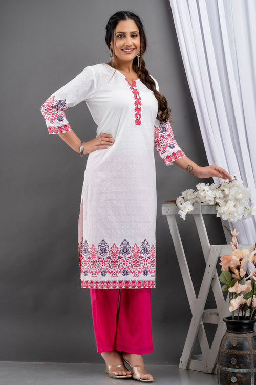 PRINTED STRAIGHT LONG KURTI