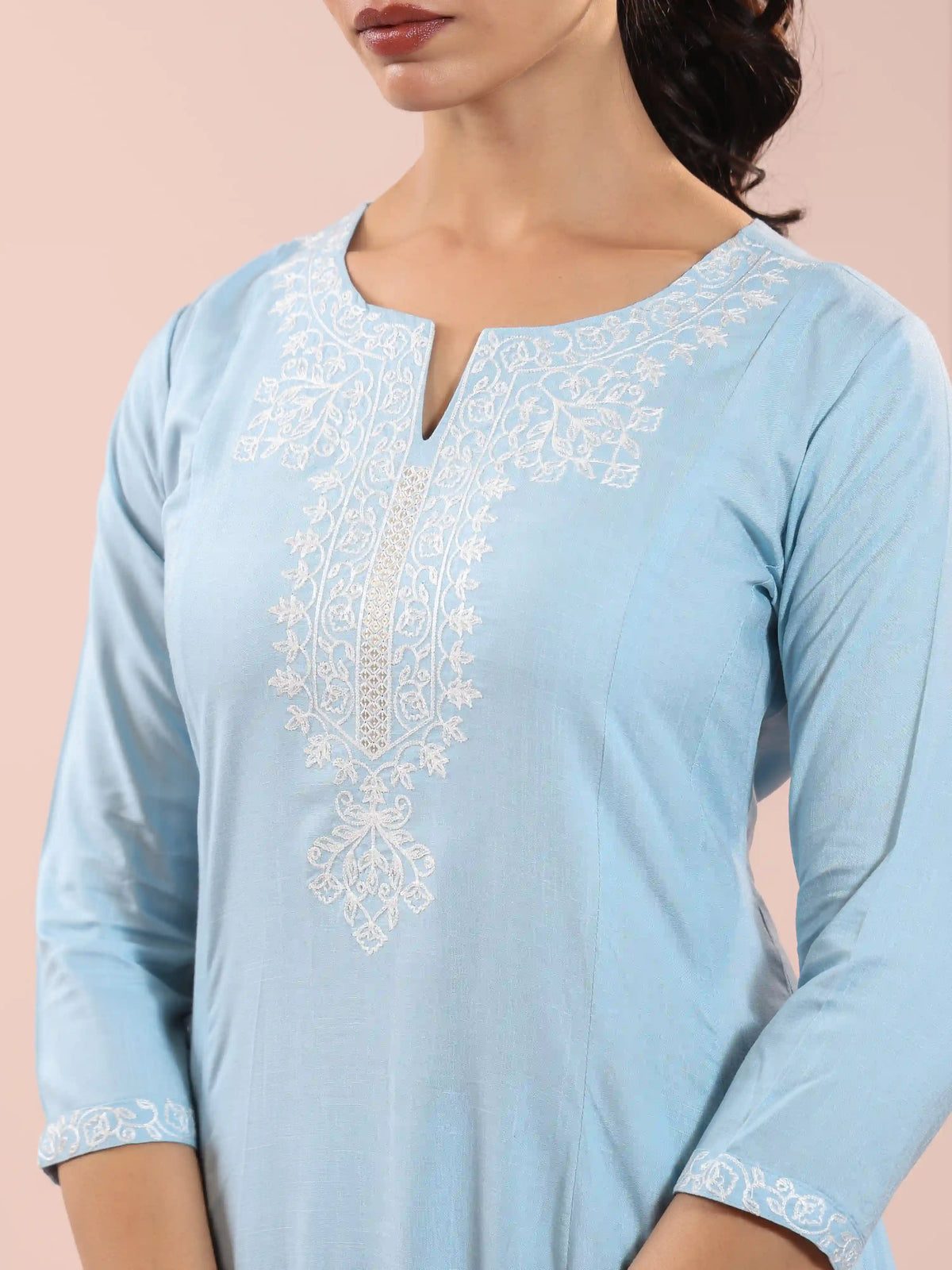 3PC KALIDAR KURTA SET DETAILED WITH EMBROIDERY
