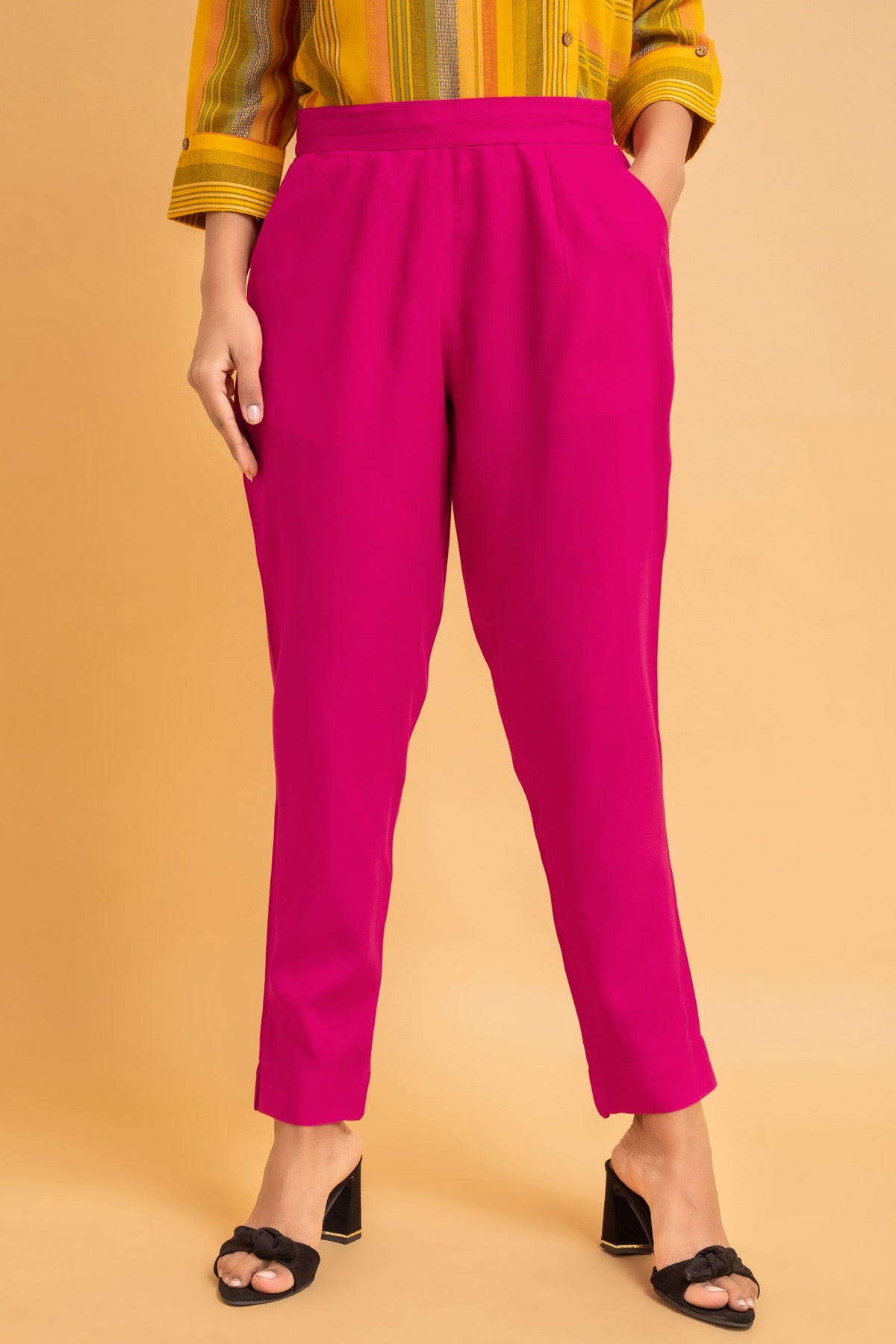 Comfort Fit Rayon Narrow Pants