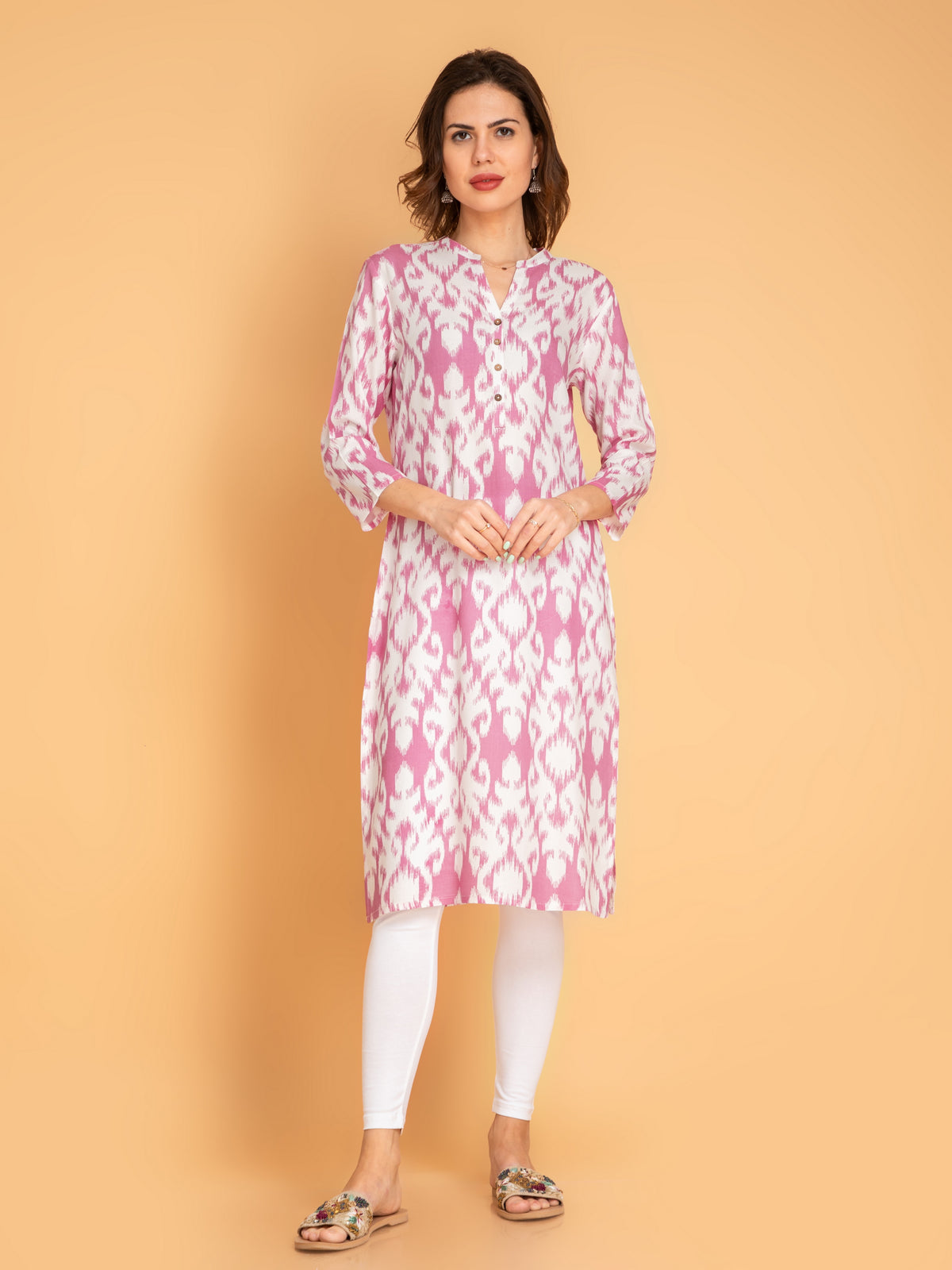 RAYON DAILY WEAR CONTEMPORARY PRINTED LONG KURTA