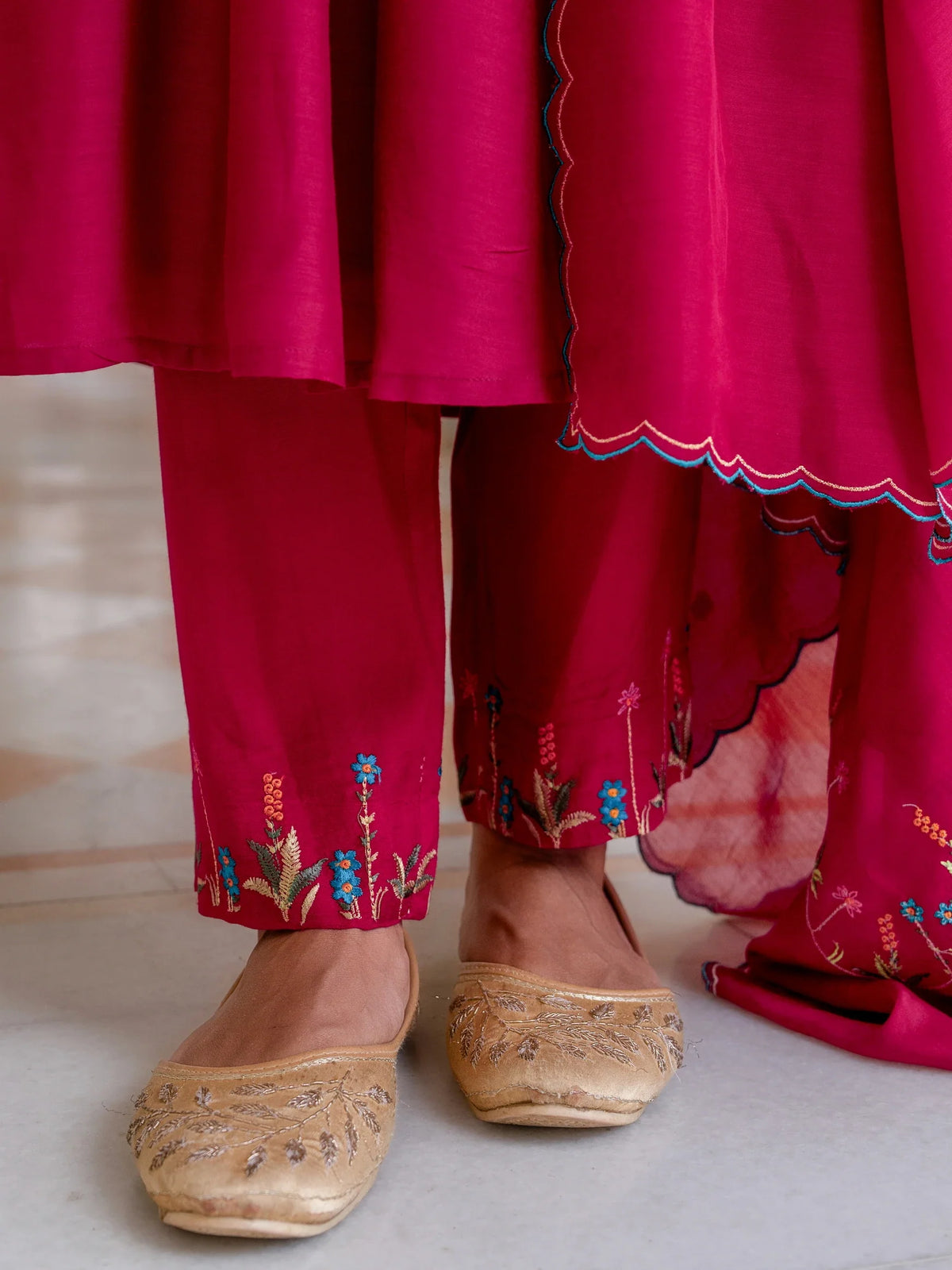 Women Rama Green muslin-silk-fusion-wear-3pc-alia-cut-set