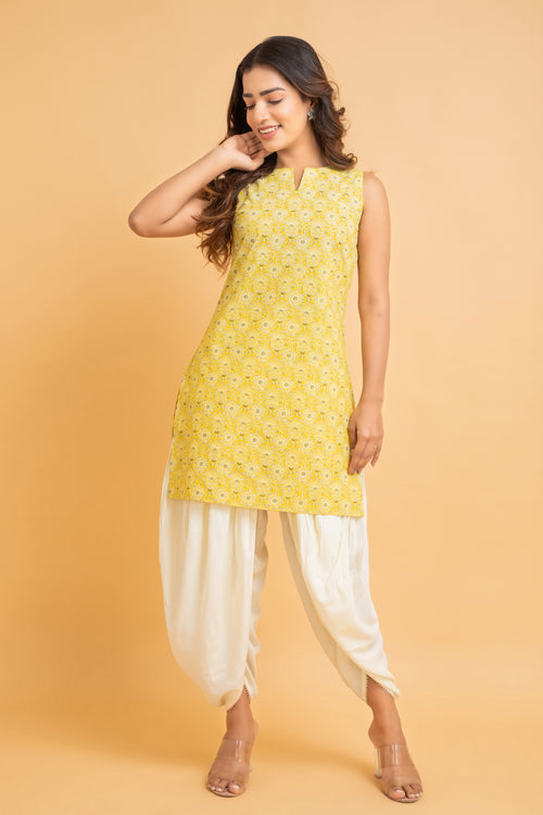 Mul Cotton Khadi Print Straight Kurta Set