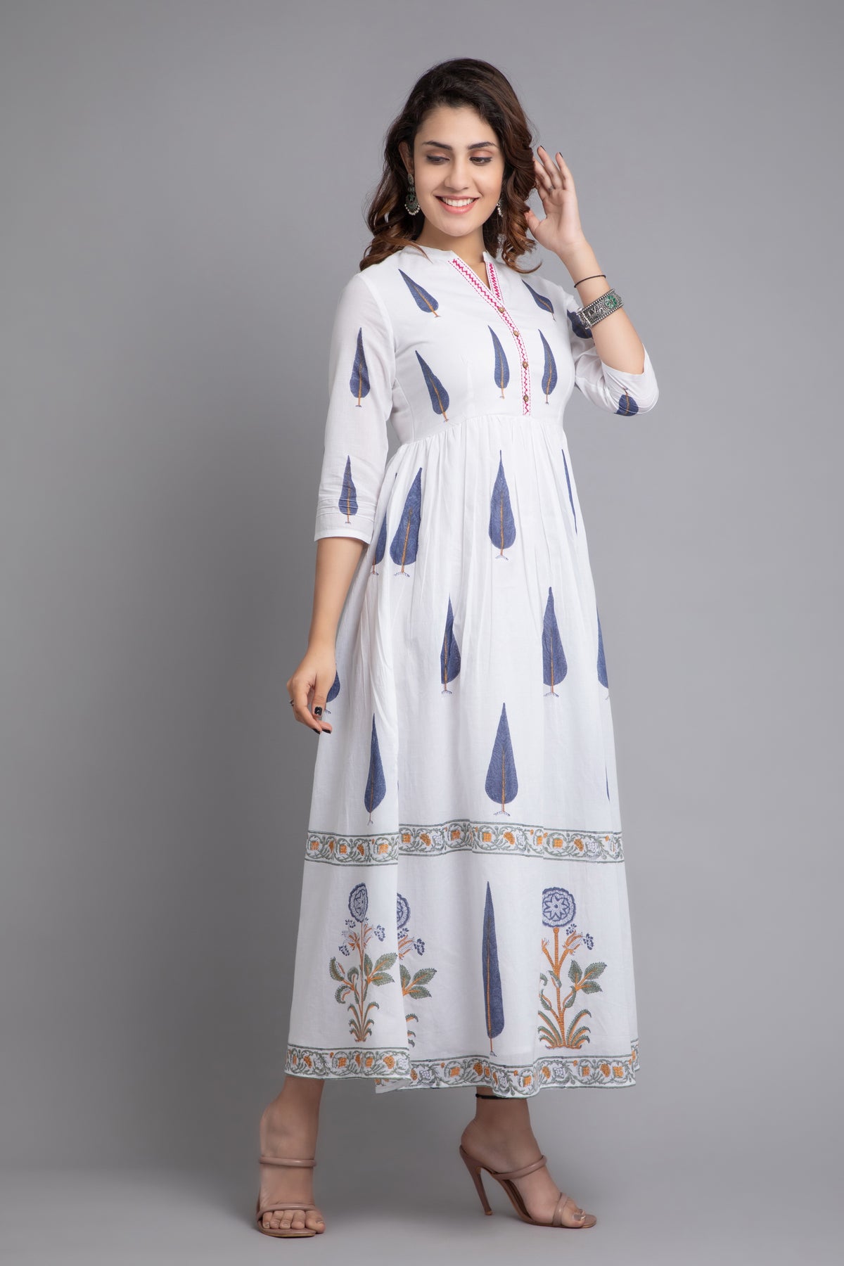 HAND BLOCK PRINTED LONG DRESS