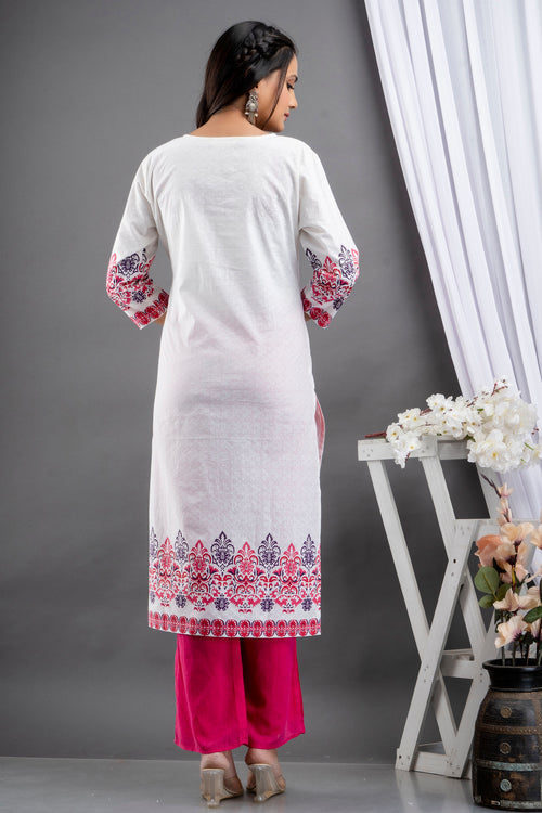 PRINTED STRAIGHT LONG KURTI