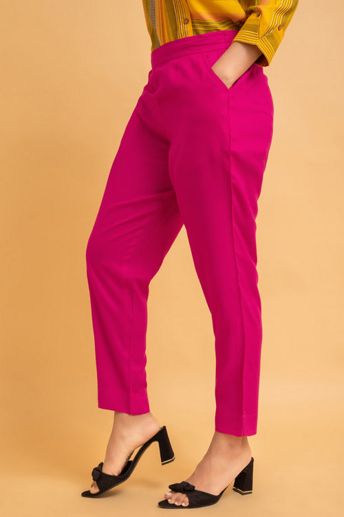 Comfort Fit Rayon Narrow Pants