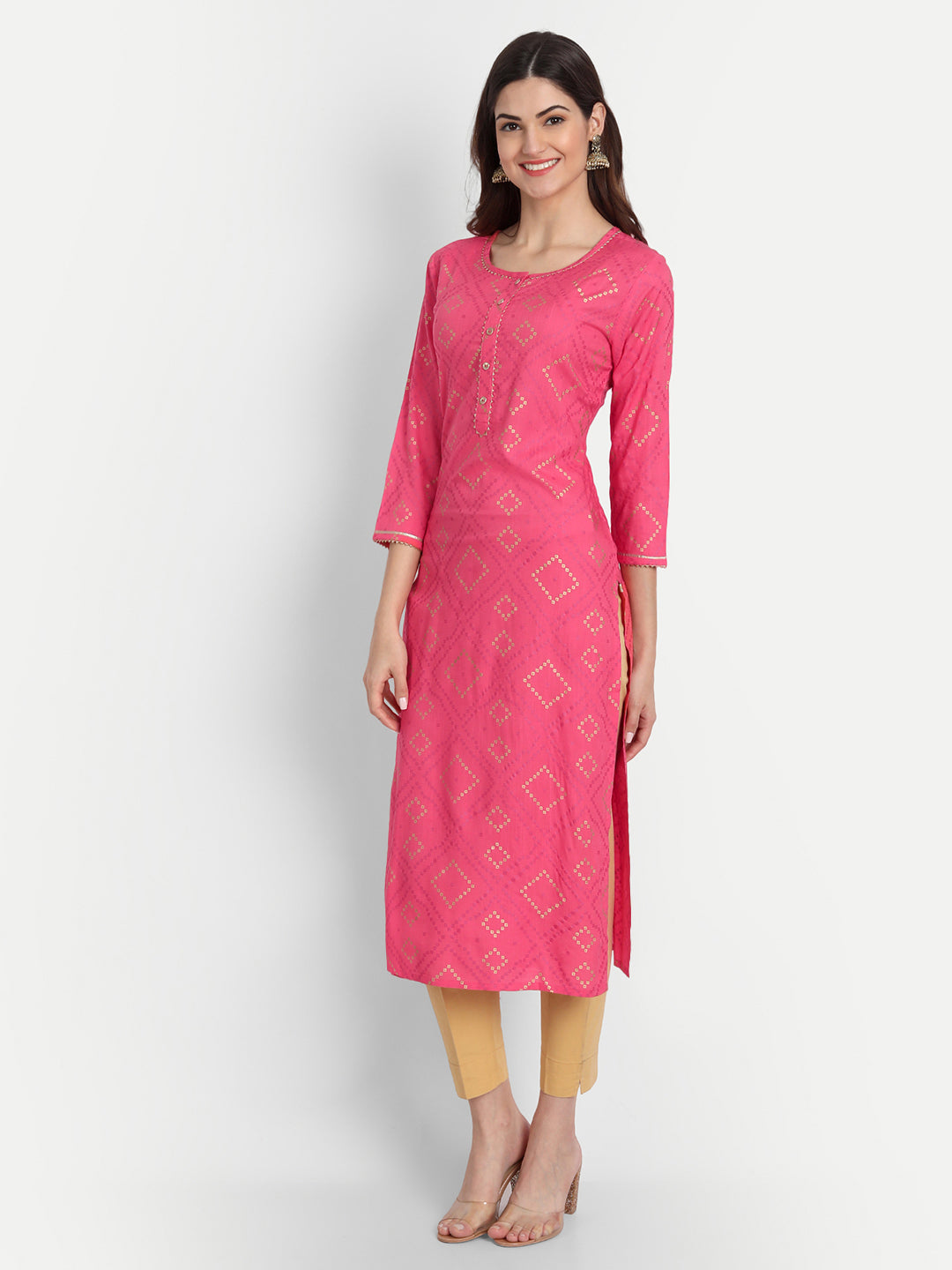 BANDHEJ PRINTED LONG KURTI