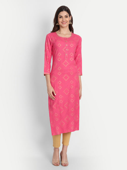 BANDHEJ PRINTED LONG KURTI