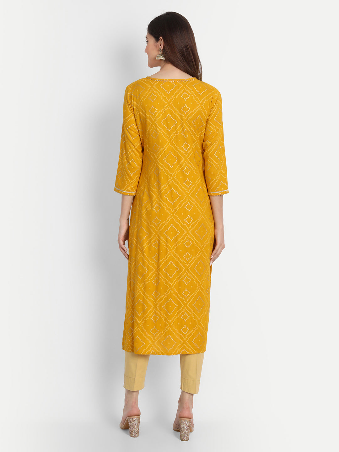 BANDHEJ PRINTED LONG KURTI