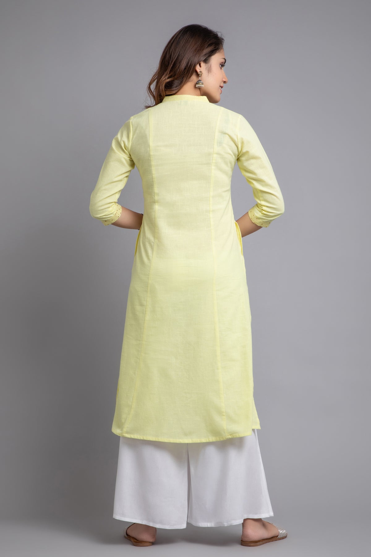 Kalidar Straight Long Kurti with Intricate Embroidery