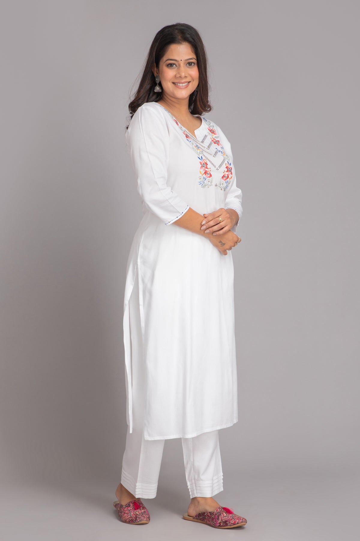 Embroidered Rayon 2Pc Kurta Set