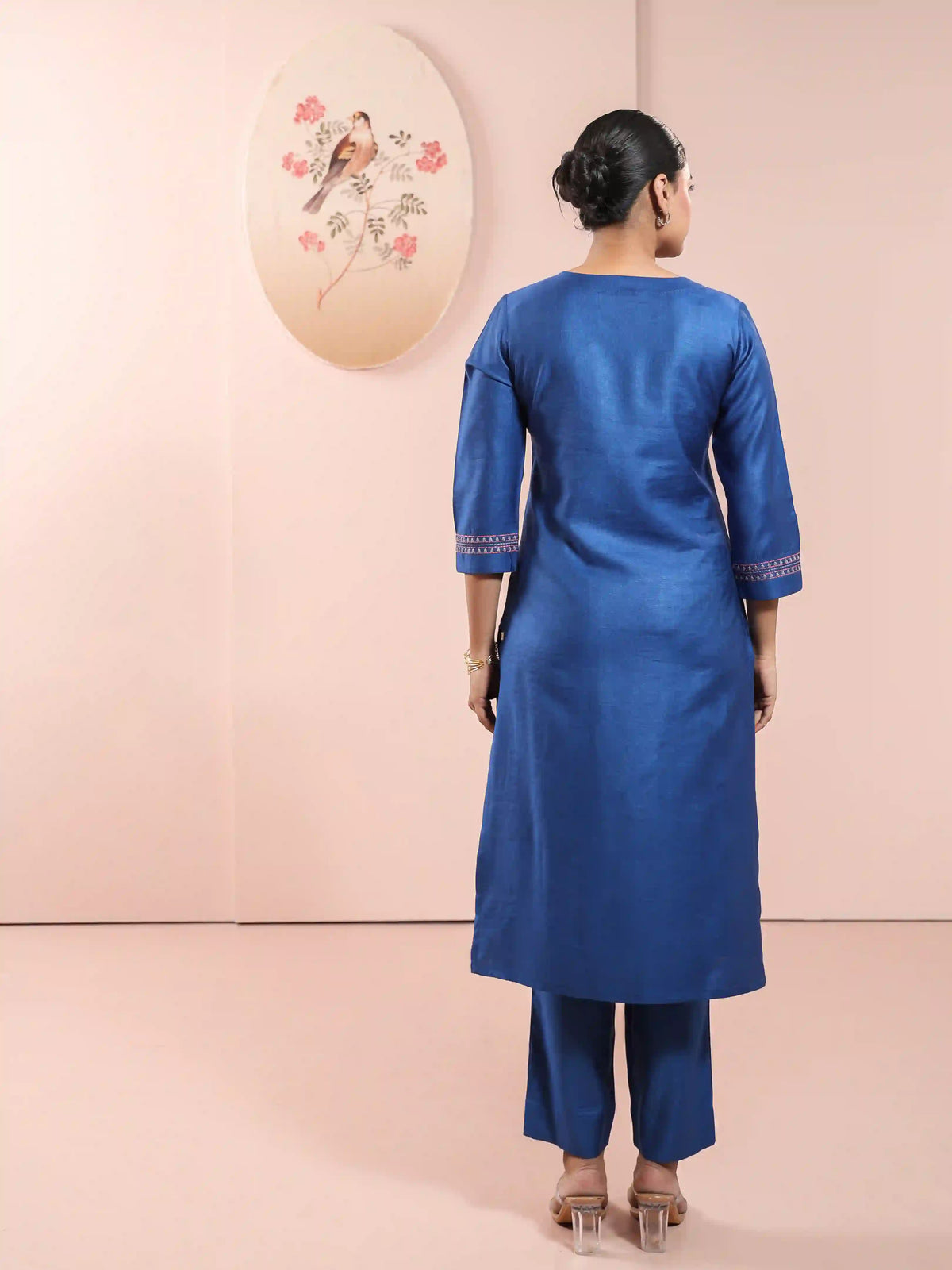 TUSSER SILK KANTHA EMBROIDERED KURTI