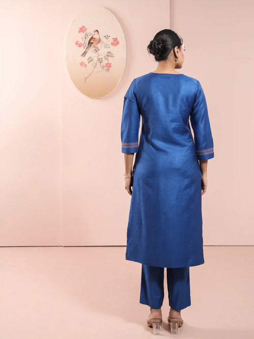 TUSSER SILK KANTHA EMBROIDERED KURTI