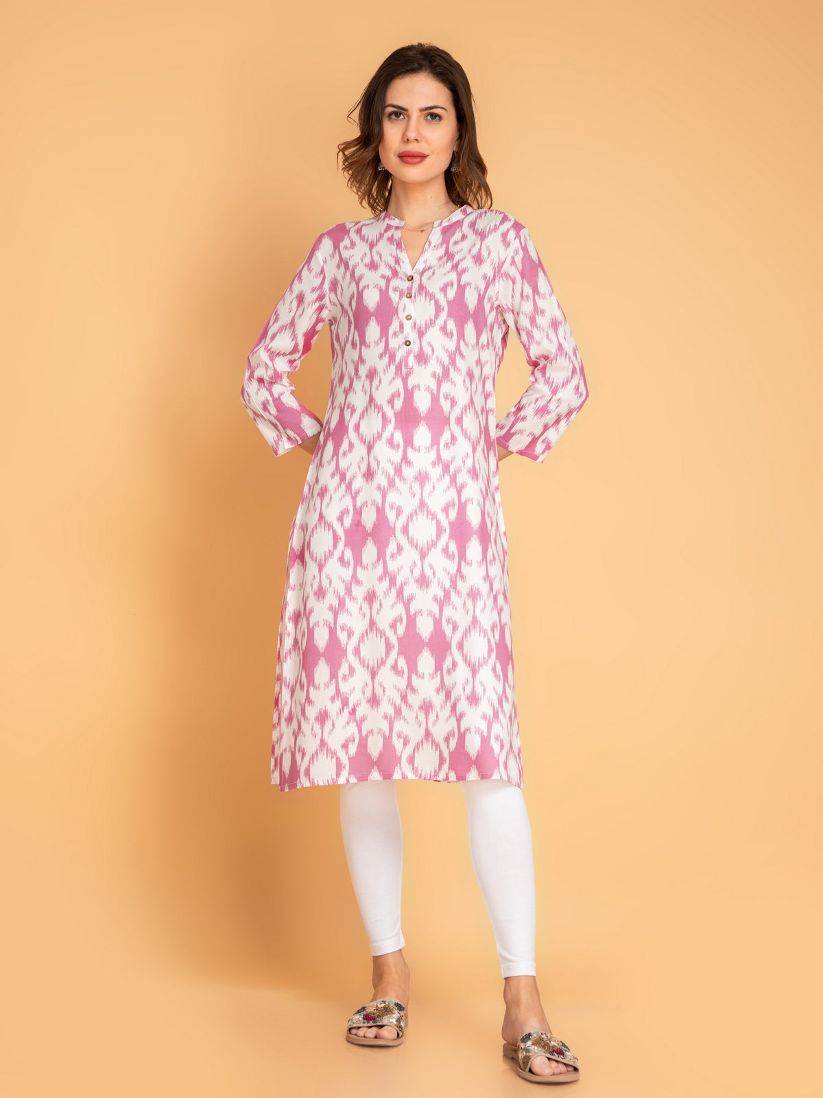 RAYON DAILY WEAR CONTEMPORARY PRINTED LONG KURTA