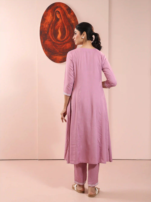 3PC KALIDAR KURTA SET DETAILED WITH EMBROIDERY