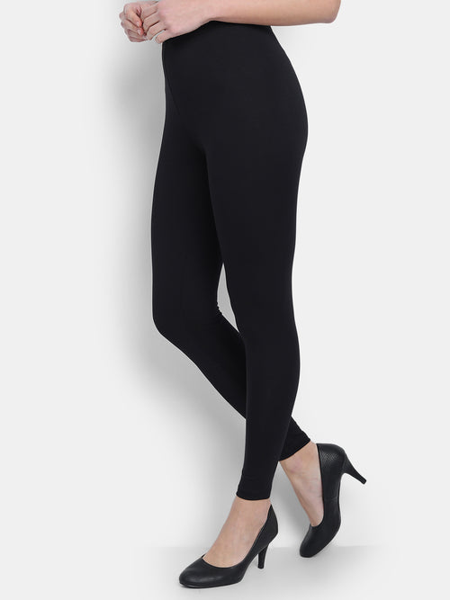 Cotton Lycra Plain Ankle Legging