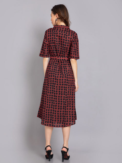 Mul cotton Casual Day Out Printed A-Line Dress