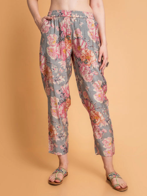 Floral Printed Co-ord Set with Embroidery Detail