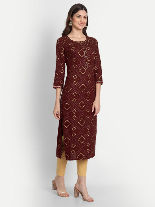 BANDHEJ PRINTED LONG KURTI