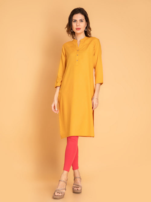 Pintuck Detail Knee-Length Kurti