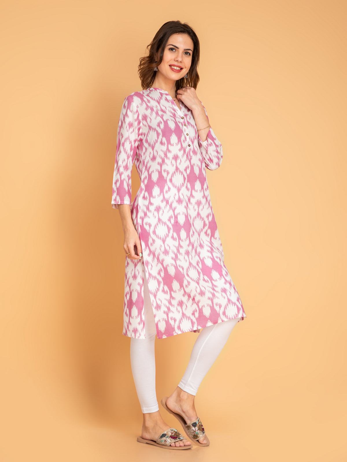 RAYON DAILY WEAR CONTEMPORARY PRINTED LONG KURTA