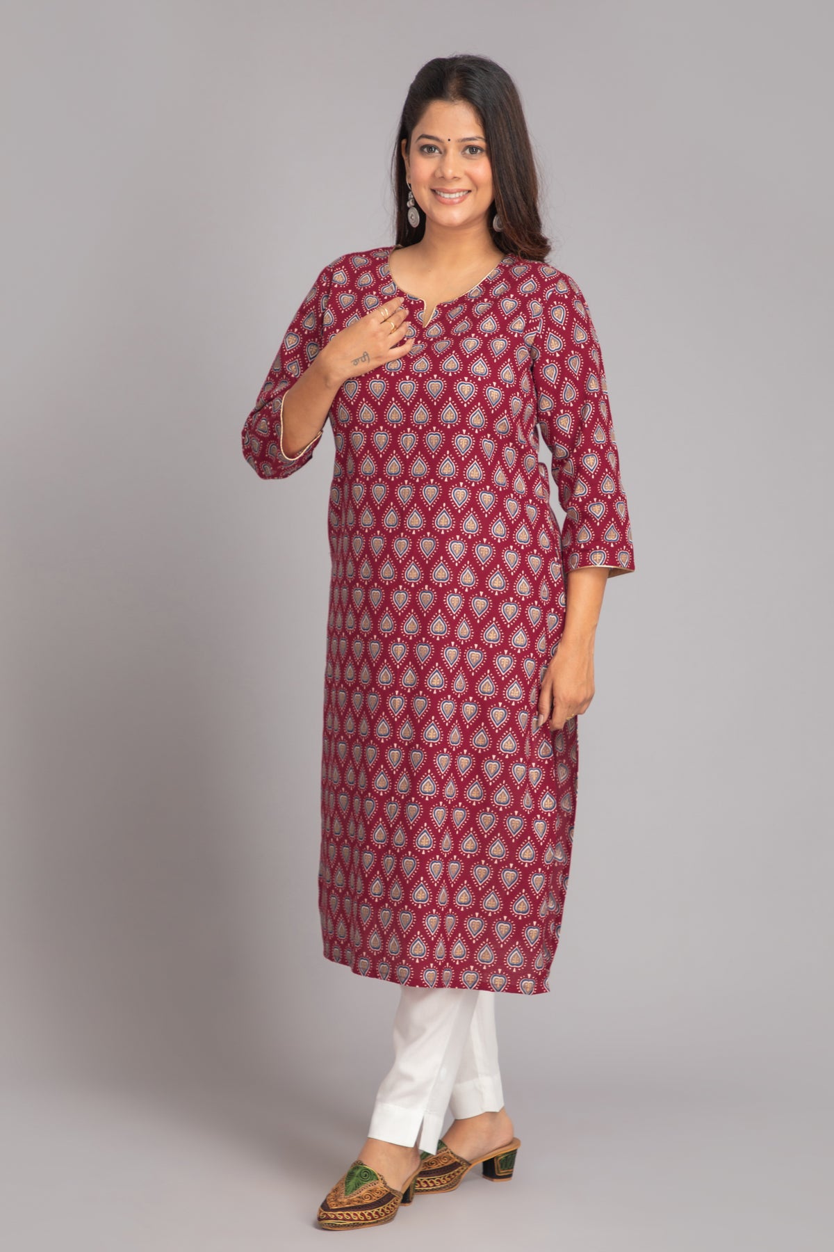 Casual Day Out Bagru Printed Long Kurti