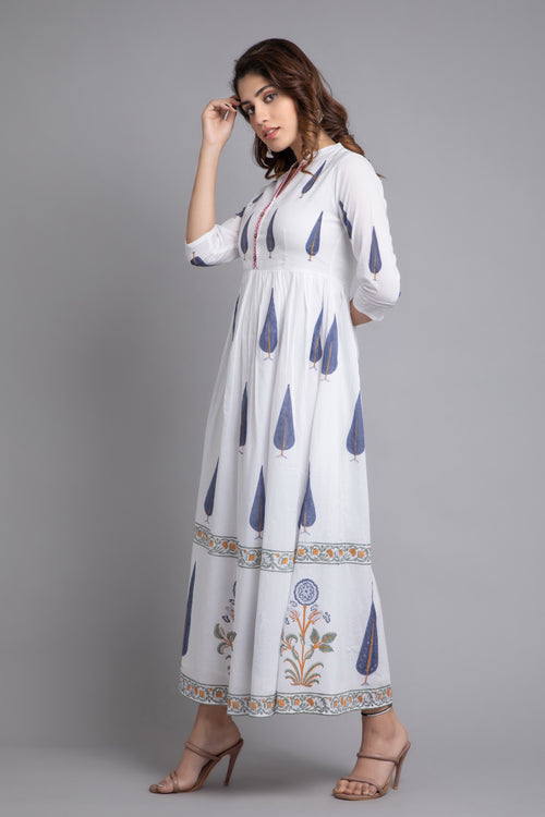 HAND BLOCK PRINTED LONG DRESS