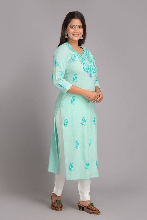 Embroidered Straight Long Kurti