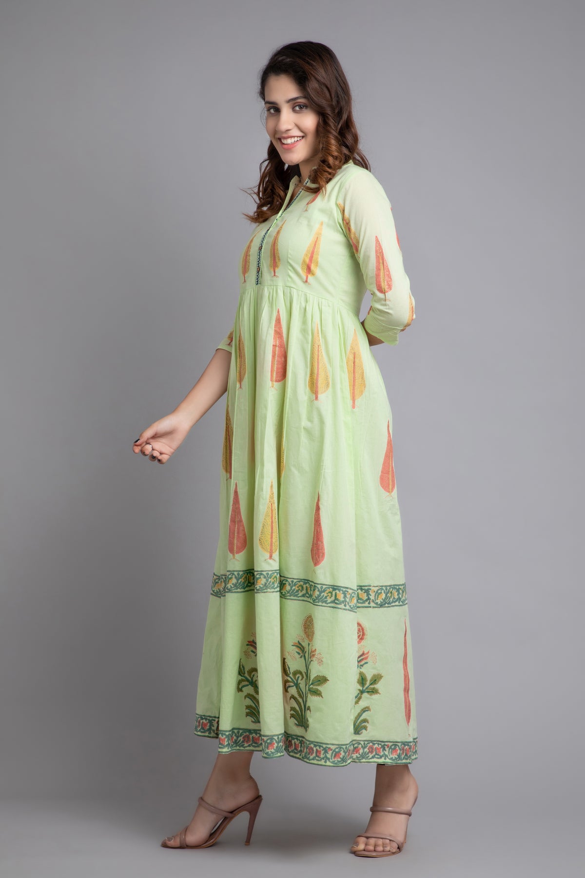 HAND BLOCK PRINTED LONG DRESS