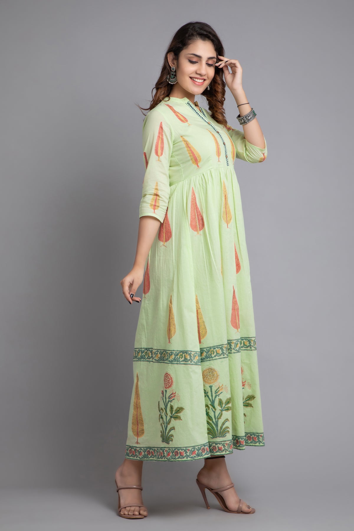 HAND BLOCK PRINTED LONG DRESS