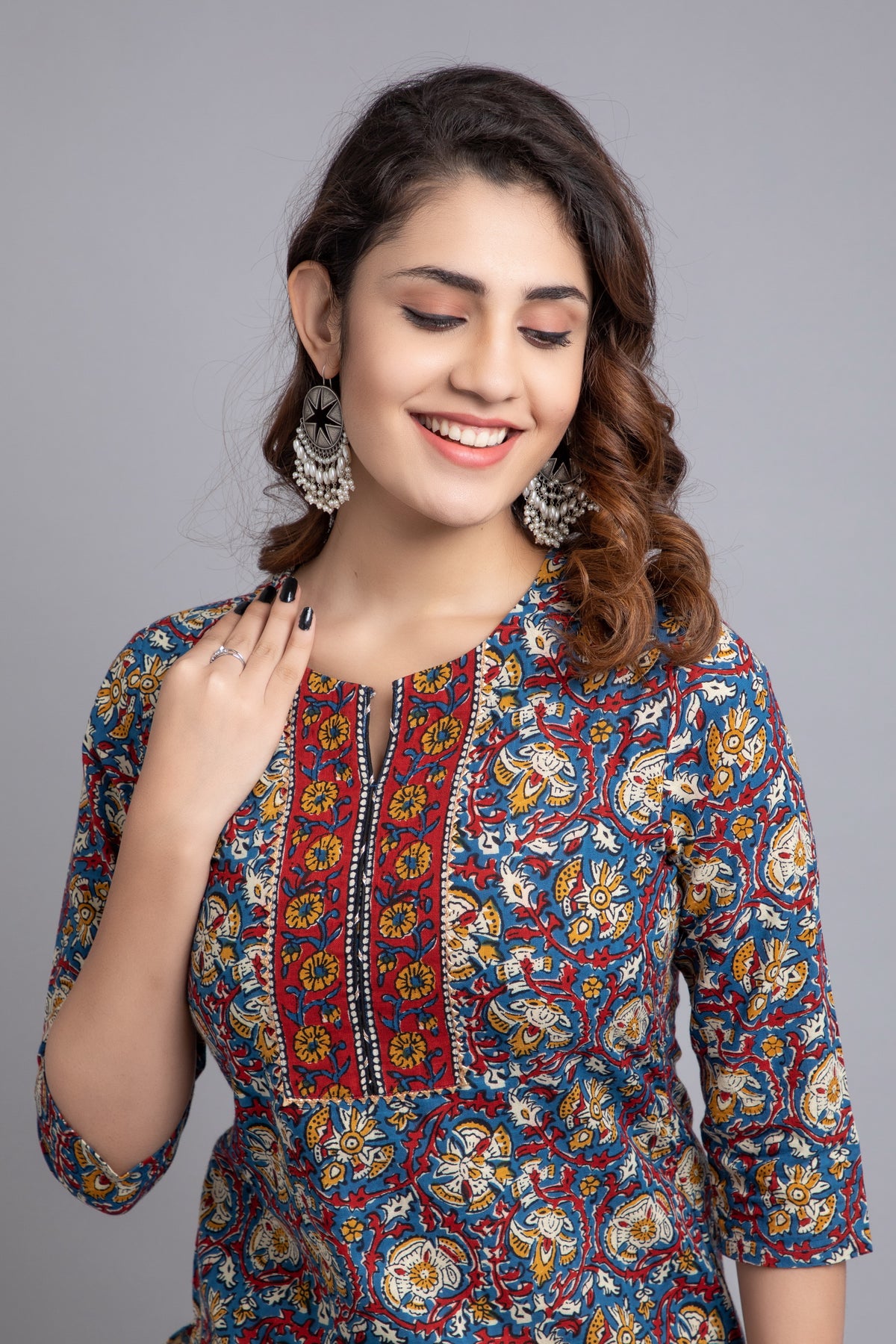 FLORAL PRINTED KURTA & PANT SET WITH DUPATTA