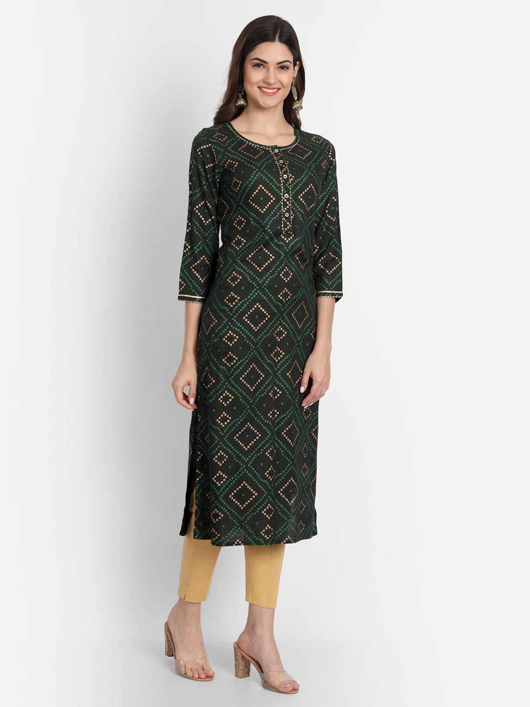 BANDHEJ PRINTED LONG KURTI