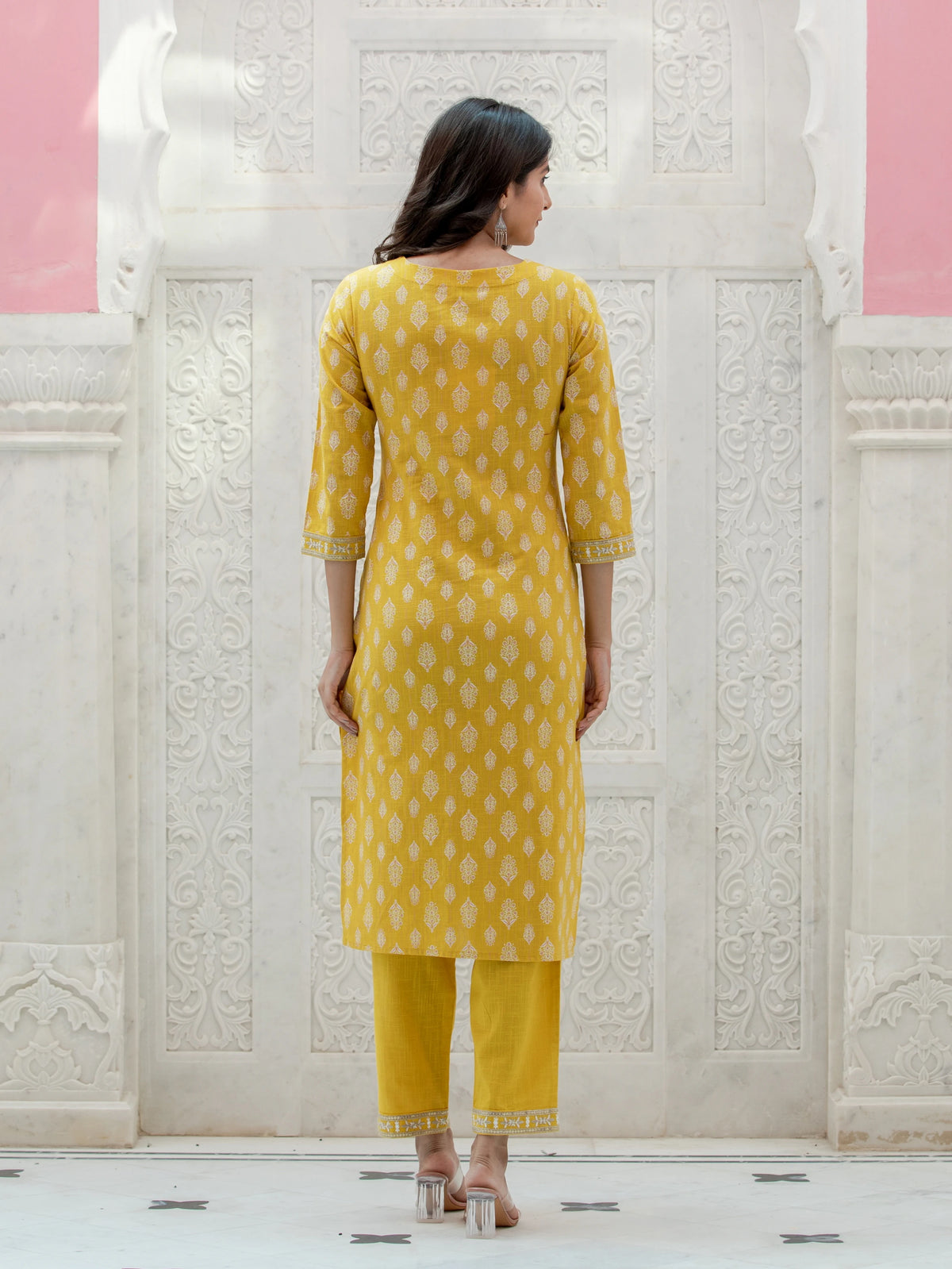 KHADI PRINTED 3 PCS KURTA SET