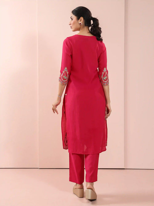 3PC CHIKANKARI EMBROIDERY KURTA SET