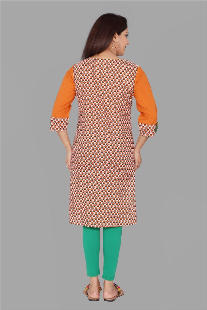 SUTI WOMEN MUL COTTON PRINTED LONG KURTI