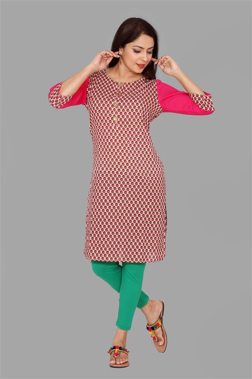 SUTI WOMEN MUL COTTON PRINTED LONG KURTI