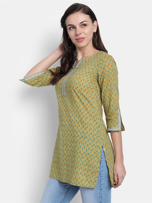 Sanganeri Printed Mul Cotton Short Kurti