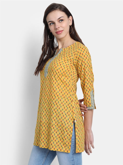 Sanganeri Printed Mul Cotton Short Kurti