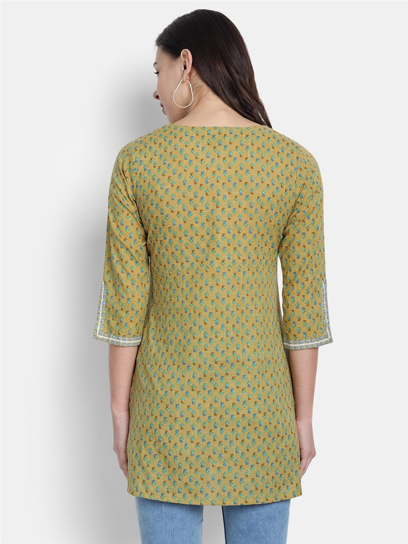 Sanganeri Printed Mul Cotton Short Kurti